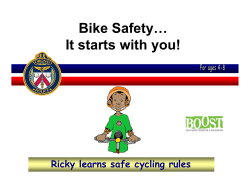 Bike Safety&hellip; It starts with you!