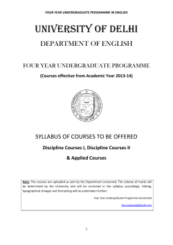 English - SGTB Khalsa College