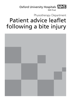 Patient advice leaflet following a bite injury