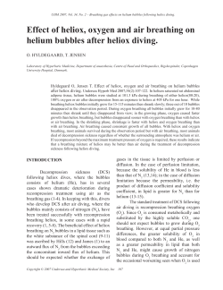 Effect of heliox, oxygen and air breathing on helium bubbles after
