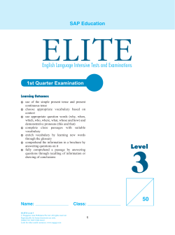 1st Quarter Examination