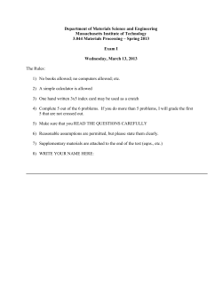 Exam 1 - MIT OpenCourseWare