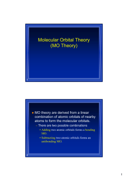 Molecular Orbital Theory (MO Theory)
