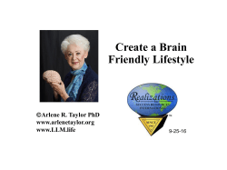 Create a Brain Friendly Lifestyle