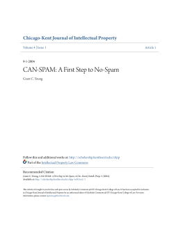 CAN-SPAM: A First Step to No-Spam