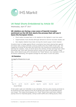 UK Retail Shorts Emboldened by Article 50