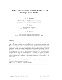 Optical Properties of Plasmas Based on an Average