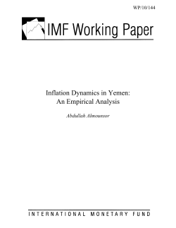 Inflation Dynamics in Yemen