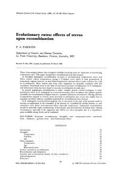 Evolutionary rates: effects of stress upon