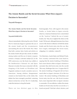 The Atomic Bombs and the Soviet Invasion: What