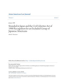 Stranded in Japan and the Civil Liberties Act of 1988 Recognition for