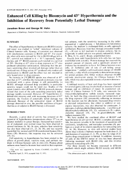 Enhanced Cell Killing by Bieomycin and 43
