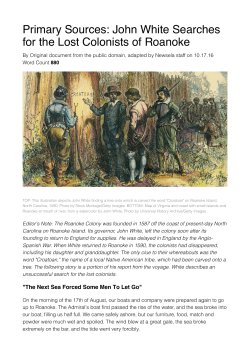 Primary Sources: John White Searches for the Lost Colonists of