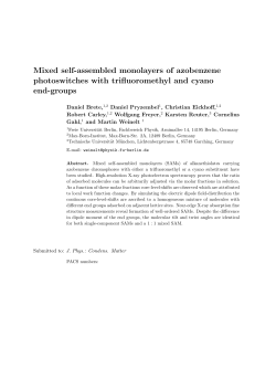 Mixed self-assembled monolayers of azobenzene - diss.fu