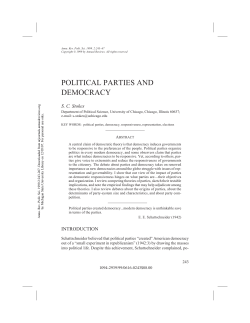 POLITICAL PARTIES AND DEMOCRACY