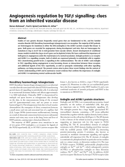 Angiogenesis regulation by TGF&beta; signalling: clues from an inherited