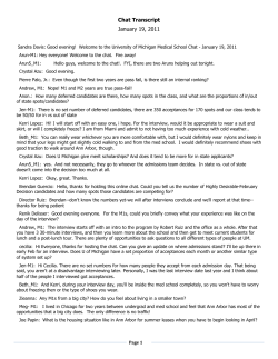 Chat Transcript January 19, 2011 - Michigan Medicine