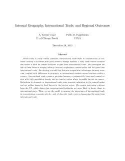 Internal Geography, International Trade, and Regional
