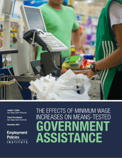 The Effect of Minimum Wage Increases on Means