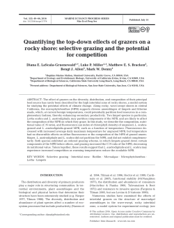 Quantifying the top-down effects of grazers on a rocky shore