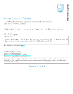 Open Research Online Rock to Raga: the many lives of the Indian