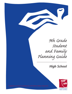 9th Grade Student and Family Planning Guide