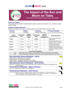 The Impact of the Sun and Moon on Tides