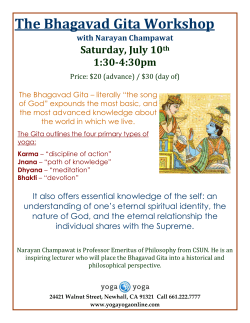 The Bhagavad Gita Workshop