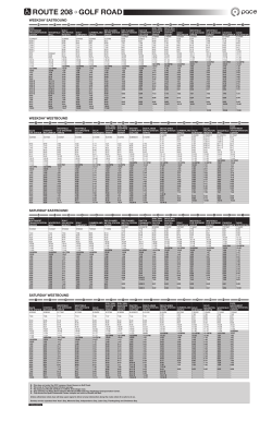 Route 208 Schedule