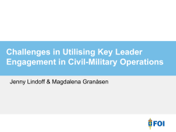 Challenges in Utilising Key Leader Engagement in Civil