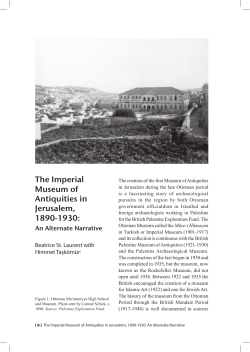 The Imperial Museum of Antiquities in Jerusalem, 1890