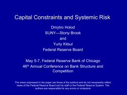 Capital Constraints and Systemic Risk
