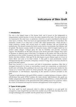 Indications of Skin Graft