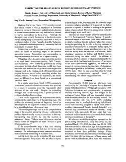 1996: estimating the bias in survey reports of religious attendance