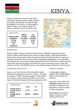 Kenya is a well-known country in East Africa and