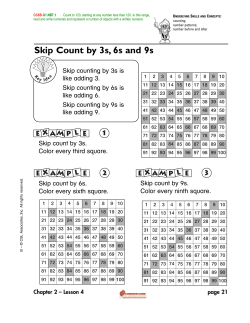 Skip Count by 3s, 6s and 9s