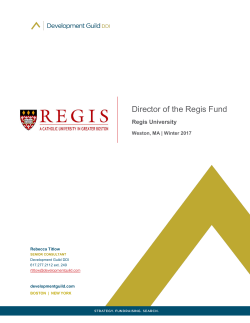 Director of the Regis Fund