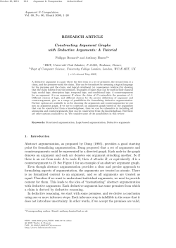 Constructing Argument Graphs with Deductive Arguments