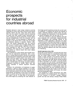 Economic prospects for industrial countries abroad