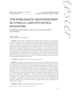 the emblematic handkerchief in othello, and its untold backstory