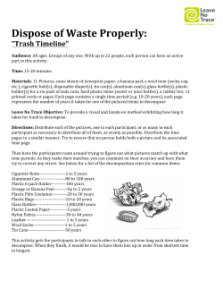 Dispose of Waste Properly