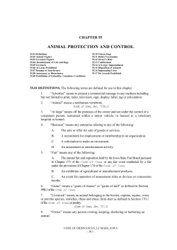 animal protection and control