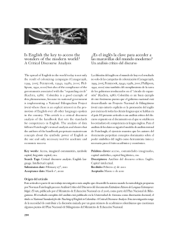 Is English the key to access the wonders of the modern world? &iquest;Es