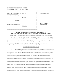 UNITED STATES DISTRICT COURT SOUTHERN DISTRICT OF