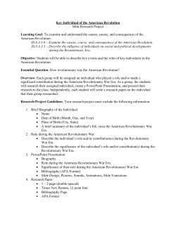 Key Individual of the American Revolution Mini