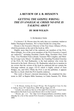 A Review of J.B. Hixson`s Getting the Gospel Wrong