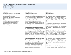 (7) Unit 2 - Concept 1: Developing Author`s Craft and Style