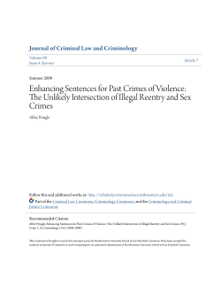Enhancing Sentences for Past Crimes of Violence: The Unlikely