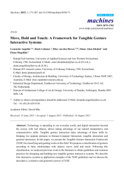 Move, Hold and Touch: A Framework for Tangible Gesture