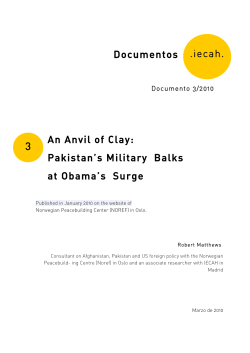 Documentos An Anvil of Clay: Pakistan`s Military Balks at